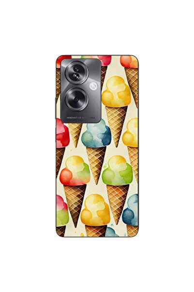 OEM Калъф, съвместим с Oppo A79 5G, силиконов гел TPU модел с десен на сладолед