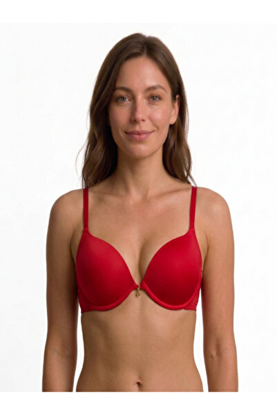 westicgiyim Supportive Double Padded Red Bra Push up Women's Bra