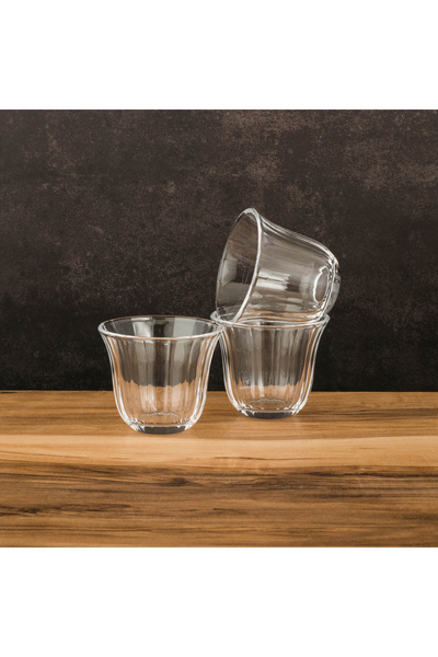 Dania Saudi Arabia Glass Coffee Cups - Set of 12 ☕ ✨ |   High-Class Transpare...