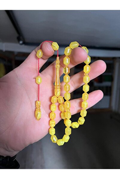 TTS TÜRK TESBİH SANATI Extreme Cut Fire Amber Prayer Beads