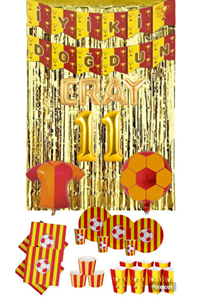 Mehca 24-Person Yellow and Red Name Letter Foil and Number Foil Concept