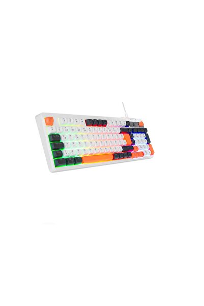 Midcom eMachines EAK860 Beyaz USB Rainbow Aydınlatmalı Q Standart Kompakt Klavye