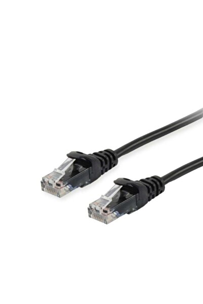 EQUIP Cablu patch Cat6 U/UTP 2xRJ45 20.00m negru PVC pungă de plastic