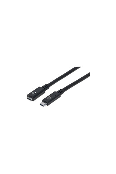 MANHATTAN USB3.1 Kabel 10Gbit/s C-Stecker auf C-Buchse 0,5m