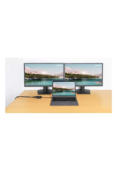 MANHATTAN Adaptor USB-C PD la monitor dual HDMI 4K 60Hz