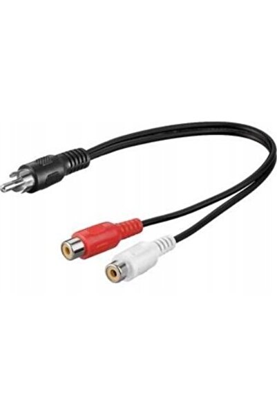 PremiumCord Kabel 1x CINCH male - 2x CINCH female 20cm