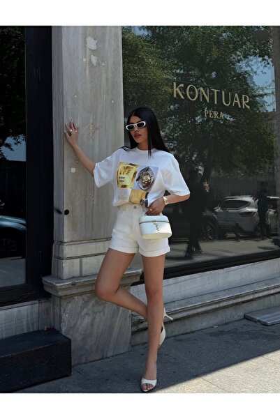 Aida Fashion Duble paça denim şort