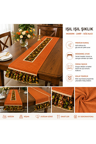 STUDIO HOME DESIGN Runner Masa Örtüsü 40x140 - Jüt