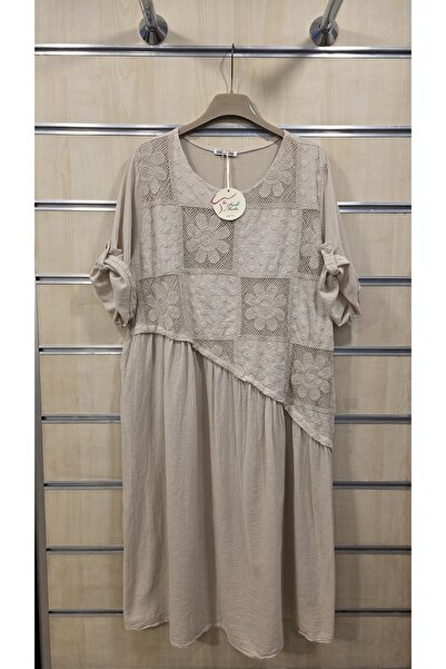 Park Moda Italian Cotton Dress with Lace Detail