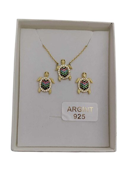 NN SET ARGINT 925 BROSCUTE SUFLAT CU AUR 14 K