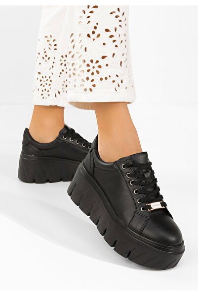 B T Shoes Sneakers dama piele Nabashia negri