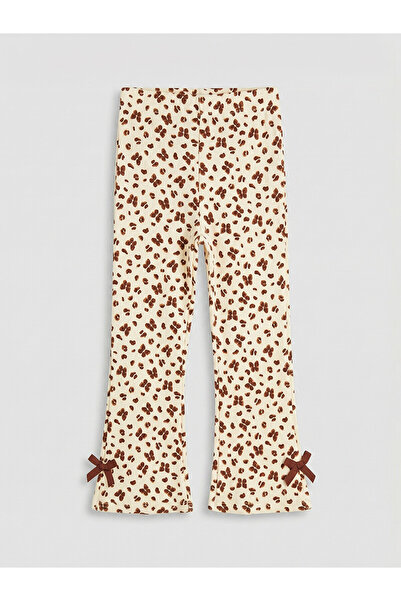 LC Waikiki Vizyon New Season Baby Girl Patterned Ribbed Spanish Leggings