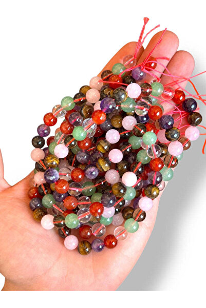 Bozhi Bead Set Mixed Natural Stone 8mm - Mixed Natural Stone Beads