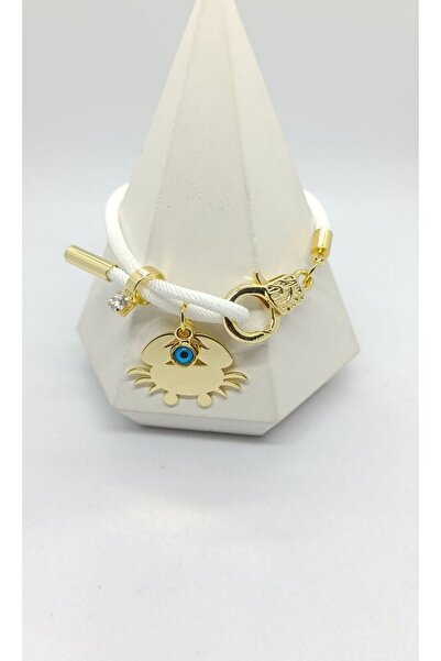 ndjewelry Lucky Knot Adjustable Luck Bracelet – White Crab