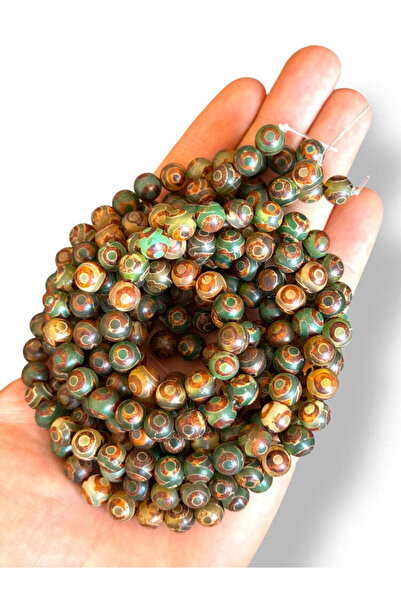 Bozhi Bead Set Tibetan Agate Natural Stone 8mm - Natural Stone Tibet