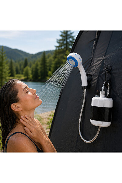 OEM Dus Portabil Camping cu Acumulator 2200 mAh, Încărcare USB, Furtun 1.5m, ...