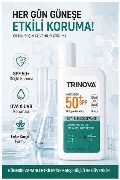 Trinova Leke Karşıtı Spf +50 Güneş Kremi 50ml