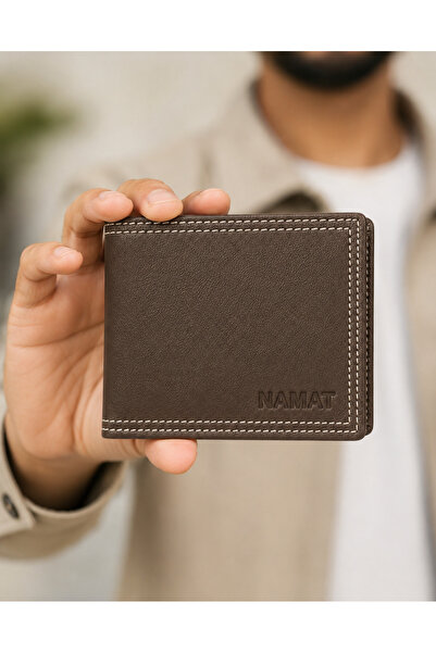 NAMAT Premium Genuine Leather Bi-fold Wallet – Stylish, Compact & Durable - C...