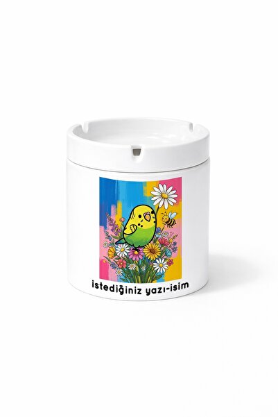 Kirbi Reklam Animal Budgerigar Parakeet Double Sided Printed Porcelain Magic Mug