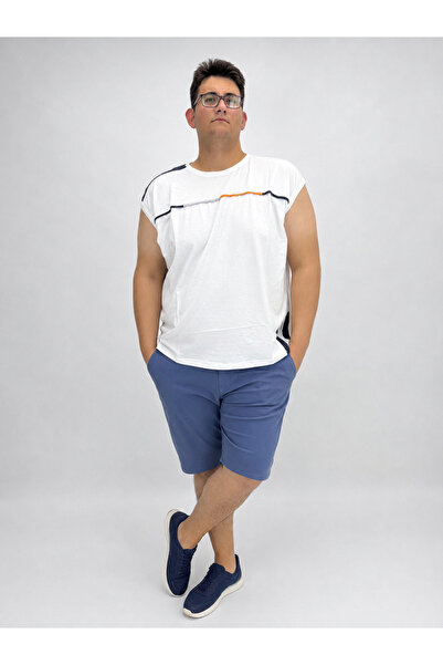 ANNEX Large Size Elastic Waist Lace-Up Zippered Side Pocket Lycra Men's Shorts