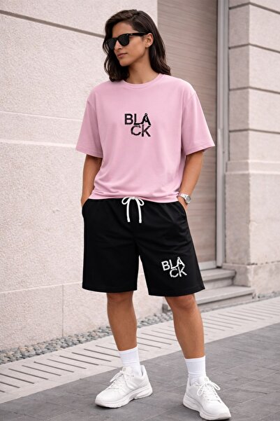x-compass life Set de pantaloni scurți imprimați supradimensionați, unisex, p...