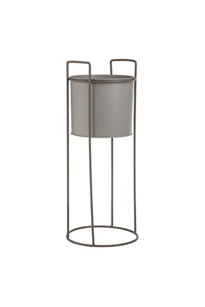 OEM Decorative Metal Pot Support with Grey Base Ø17.5x51cm - 4.5L