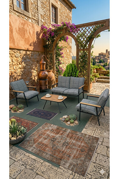 Sahra İNOVASYON Balkon, Bahçe, Cafe, Bahçe Mobilyası, Metal Kanepe Koltuk Tak...