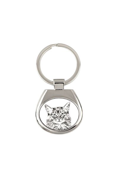 Art - Dog Breloc Art-Dog Pisică Somali – Pandantiv metalic personalizat, fără...
