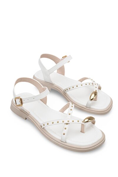 UBEYD Women's White Skin Troc Flip-Flop Sandals - Comfortable Sole Summer San...