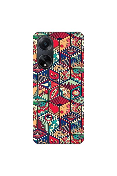 OEM Case compatible with Oppo A98 5G Silicone Gel Tpu Pattern Pop Art Geometric