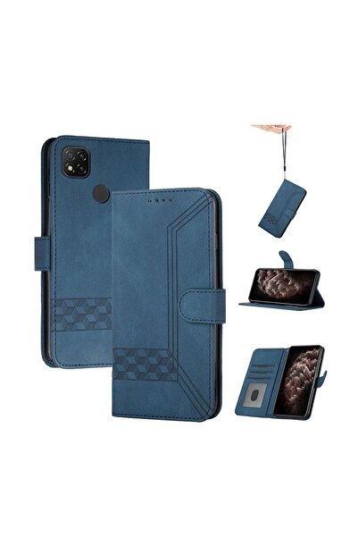 sscase Cubic Skin Feel Θήκη Πορτοφόλι Royal Blue (Xiaomi Redmi 9C)