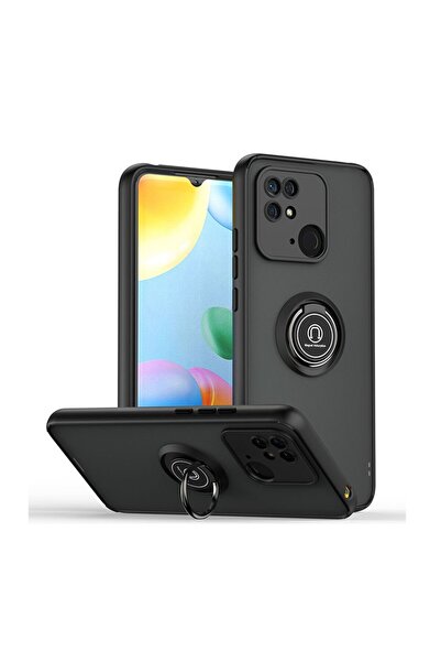 sscase 360 Degree Rotating Holder Σκληρή Θήκη με Δαχτυλίδι Black (Xiaomi Redm...