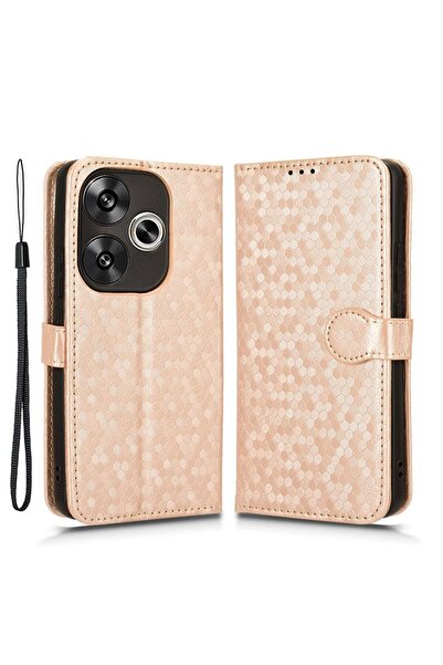 sscase Honeycomb Θήκη Πορτοφόλι Rose Gold (Xiaomi Poco F6 5G)