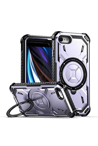 sscase MagSafe Holder Σκληρή Θήκη με Δαχτυλίδι Light Purple (Apple iPhone SE ...