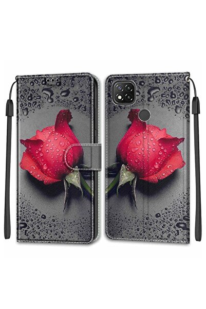 sscase Water and Roses Θήκη Πορτοφόλι Black Water Rose (Xiaomi Redmi 9C)