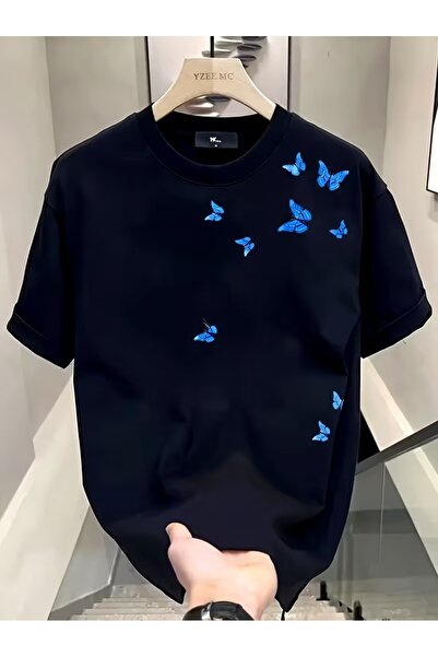 puolikuu Tricou unisex cu croială confortabilă, cu panglică și imprimeu dublu