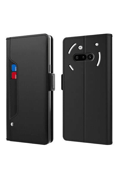 sscase Mirror Function Θήκη Πορτοφόλι Black (Nothing Phone (3a))