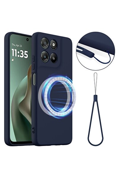 sscase MagSafe Solid Color Θήκη Σιλικόνης Dark Blue (Motorola Moto G57 Power ...