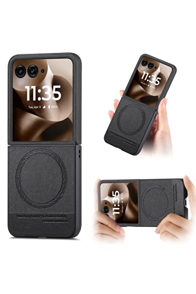 sscase MagSafe Denim Texture Σκληρή Θήκη Black (Motorola Razr 60 Ultra 5G)
