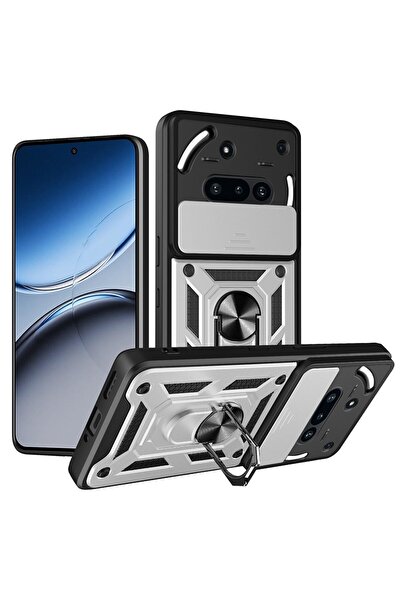 sscase Sliding Camera Σκληρή Θήκη με Δαχτυλίδι Silver (Nothing Phone (3a))