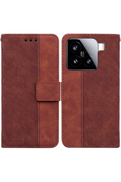 sscase Geometry Θήκη Πορτοφόλι Brown (Xiaomi 15 5G)