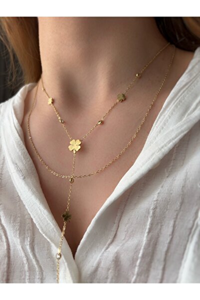 ToffyStore 2-Piece Clover Waterway Necklace