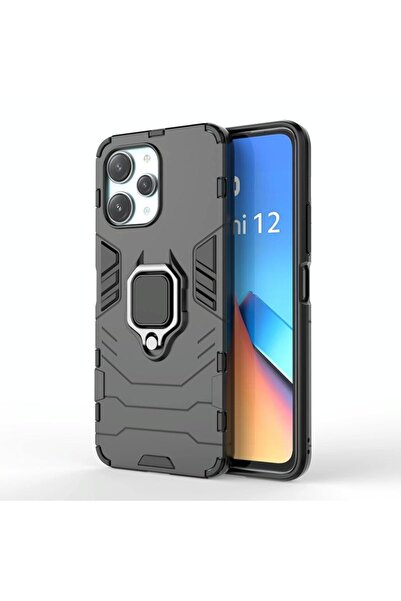 sscase Magnetic Ring Σκληρή Θήκη με Δαχτυλίδι Black (Xiaomi Redmi 12 4G)