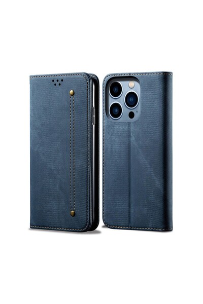 sscase Denim Texture Θήκη Βιβλίο Blue (Apple iPhone 15 Pro)