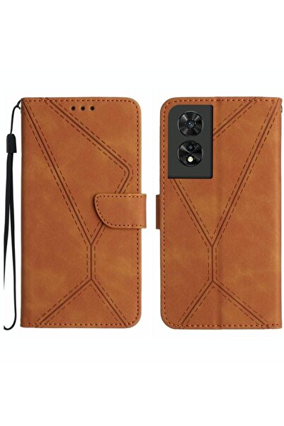 sscase Stitching Embossed Θήκη Πορτοφόλι Brown (TCL 505)
