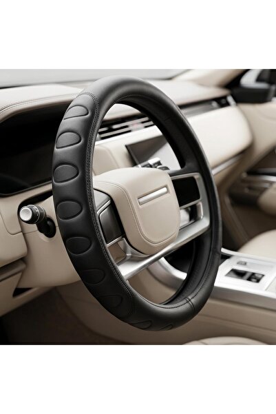 Auto Family FZE Premium Leather Steering Wheel Cover 15 inches(37-38cm) – Uni...