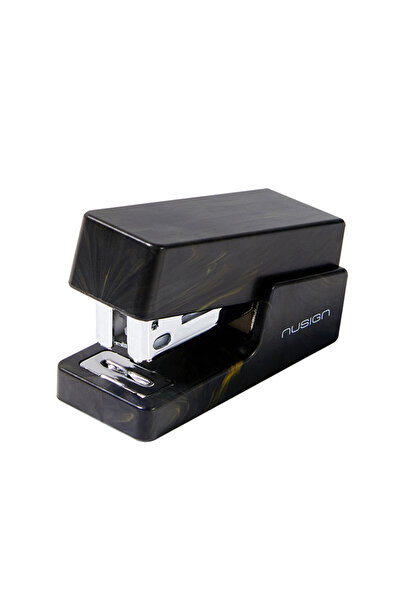 Deli Stapler 12 sheets 24/6 mini Nusign black marbled