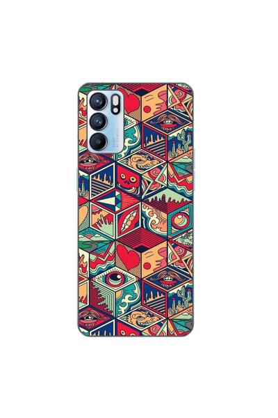 OEM Husa compatibila cu Oppo Reno6 5G Silicon Gel Tpu Model Pop Art Geometric