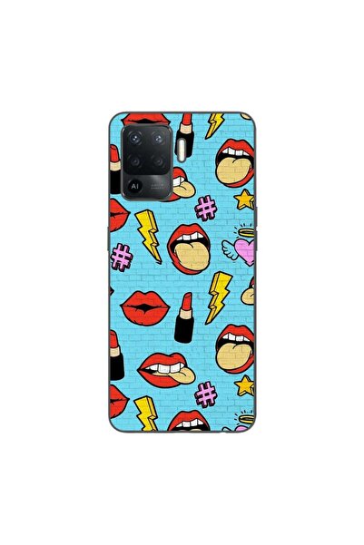 OEM Husa compatibila cu Oppo Reno5 Lite Silicon Gel Tpu Model Pop Art Lips