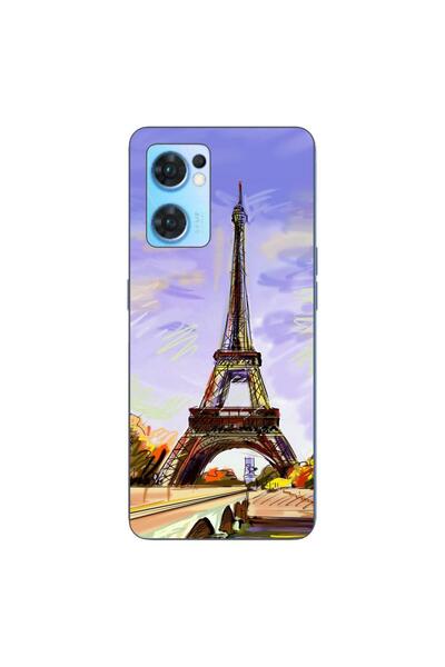 OEM Husa compatibila cu Oppo Reno7 5G Silicon Gel Tpu Model Desen Turnul Eiffel